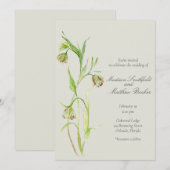 Elegante Watercolor Einladung (Vorne/Hinten)