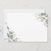 Elegante Watercolor Eucalyptus 2 FOTO Wedding Save The Date (Rückseite)