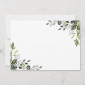 Elegante Watercolor Eucalyptus Floral Wedding Save The Date (Rückseite)