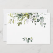 Elegante Watercolor Eucalyptus Floral Wedding Save The Date (Rückseite)