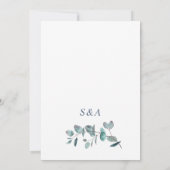 Elegante Watercolor Eucalyptus Floral Wedding Save The Date (Rückseite)