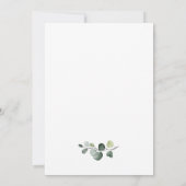 Elegante Watercolor Eucalyptus Floral Wedding Save The Date (Rückseite)