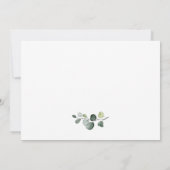 Elegante Watercolor Eucalyptus Floral Wedding Save The Date (Rückseite)