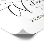 Elegante Watercolor Eucalyptus PROBE DINNER Poster (Ecke)