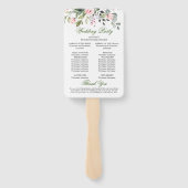 Elegante Watercolor Eucalyptus Wedding Program Han Fächer (Rückseite)