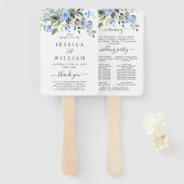 Elegante Watercolor Eucalyptus Wedding Program Han Fächer (Vorne und Hinten)