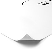 Elegante Watercolor Eucalyptus Wedding Willkommen Poster (Ecke)