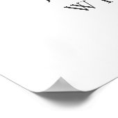 Elegante Watercolor Eucalyptus Wedding Willkommen Poster (Ecke)