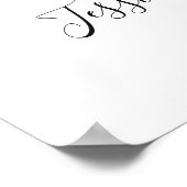 Elegante Watercolor Eucalyptus Wedding Willkommen Poster (Ecke)