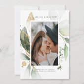 Elegante Watercolor Eukalyptus Botanische Hochzeit Einladung (Vorderseite)