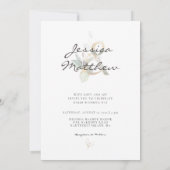 Elegante Watercolor Eukalyptus Botanische Hochzeit Einladung (Rückseite)