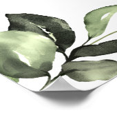 Elegante Watercolor Eukalyptus Engagement Party Poster (Ecke)