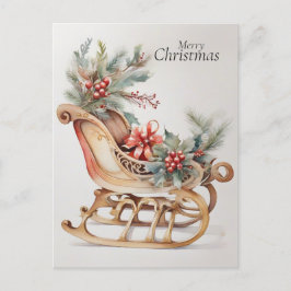 Elegante Watercolor Feiertagspostkarte