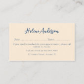 Elegante Watercolor Feminine Visitenkarte (Rückseite)