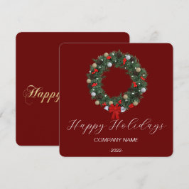 Elegante Watercolor Ferienkarte Feiertagskarte