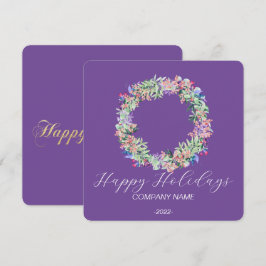 Elegante Watercolor Ferienkarte Feiertagskarte