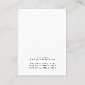 Elegante Watercolor Floral Earring Display Card Visitenkarte (Rückseite)