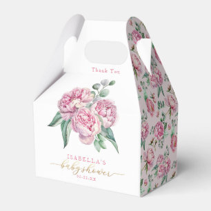 Elegante Watercolor Floral Girl Baby Shower Favor  Geschenkschachtel