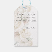 Elegante Watercolor Floral Monogram Wedding Gift T Geschenkanhänger (Rückseite)