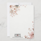 🌸 elegante Watercolor Floral Wedding 💐 Einladung (Rückseite)