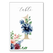 Elegante Watercolor Florals Imitate Gold Wedding 1