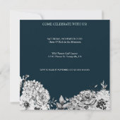 Elegante Watercolor Florentiner Überraschung Gebur Einladung (Rückseite)