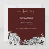 Elegante Watercolor Florentiner Überraschung Gebur Einladung (Rückseite)