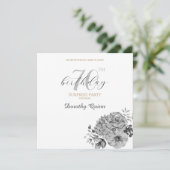 Elegante Watercolor Florentiner Überraschung Gebur Einladung (Stehend Vorderseite)