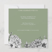 Elegante Watercolor Florentiner Überraschung Gebur Einladung (Rückseite)