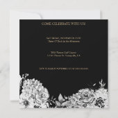 Elegante Watercolor Florentiner Überraschung Gebur Einladung (Rückseite)