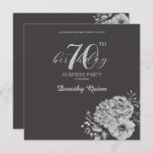 Elegante Watercolor Florentiner Überraschung Gebur Einladung (Vorne/Hinten)