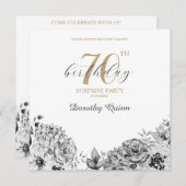 Elegante Watercolor Florentiner Überraschung Gebur Einladung (Vorne/Hinten)