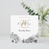 Elegante Watercolor Florentiner Überraschung Gebur Einladung (Stehend Vorderseite)