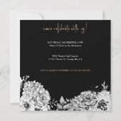 Elegante Watercolor Florentiner Überraschung Gebur Einladung (Rückseite)