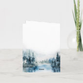 Elegante Watercolor Foggy Forest Boho Wedding Dankeskarte (Rückseite)