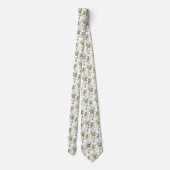 Elegante Watercolor Foliage Neck Tie Krawatte (Rückseite)