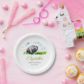 Elegante Watercolor Football Baby Shower Pappteller (Party)