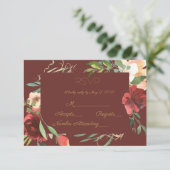 Elegante Watercolor Garden Grenzen RSVP Karte (Stehend Vorderseite)
