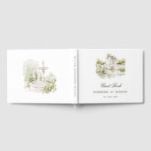 Elegante Watercolor Gästebuch (Voll)