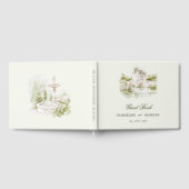 Elegante Watercolor Gästebuch (Voll)