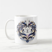Elegante Watercolor Gemini Zodiac Custom Tasse (Links)
