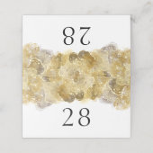 Elegante Watercolor Gold Wedding Folded Platzkarte (Außenseite Aufgefaltet)