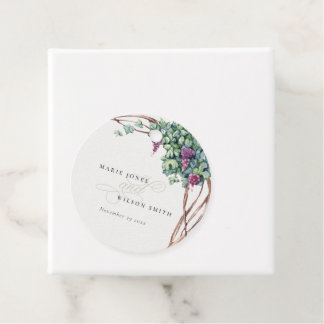 Elegante Watercolor Grapevine Foliage Geschenkanhänger