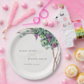 Elegante Watercolor Grapevine Foliage Pappteller (Party)