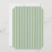 Elegante Watercolor Green Blue Stripe Wedding Einladung (Rückseite)