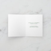 Elegante Watercolor Green Red Wreath Weihnachten (Innenseite)