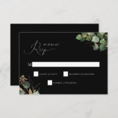 Elegante Watercolor Greenery UAWG Enclosure Card Einladung (Vorne/Hinten)
