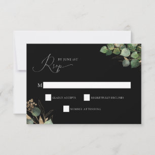 Elegante Watercolor Greenery UAWG Enclosure Card Einladung