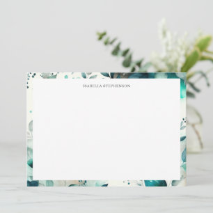 Elegante Watercolor-Grün-Botanik-Personalisierung Dankeskarte
