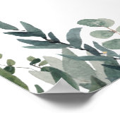 Elegante Watercolor Grüne Begrüßungspalette Poster (Ecke)